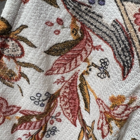 Lucky Brand Women’s Floral Flutter Sleeve Wrap Top Size Small - Picture 8 of 8